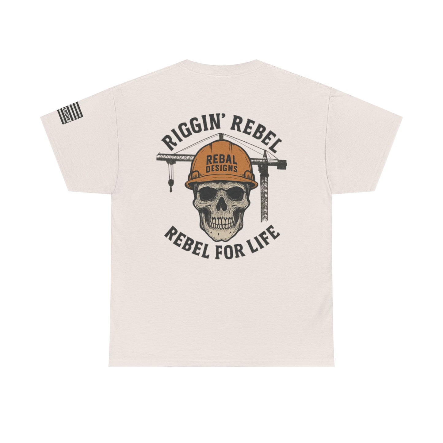Skull Rebel Tee | Casual Unisex Cotton T-Shirt for Construction Lovers, Gift for Father's Day, Birthday, Everyday Wear, Rebels