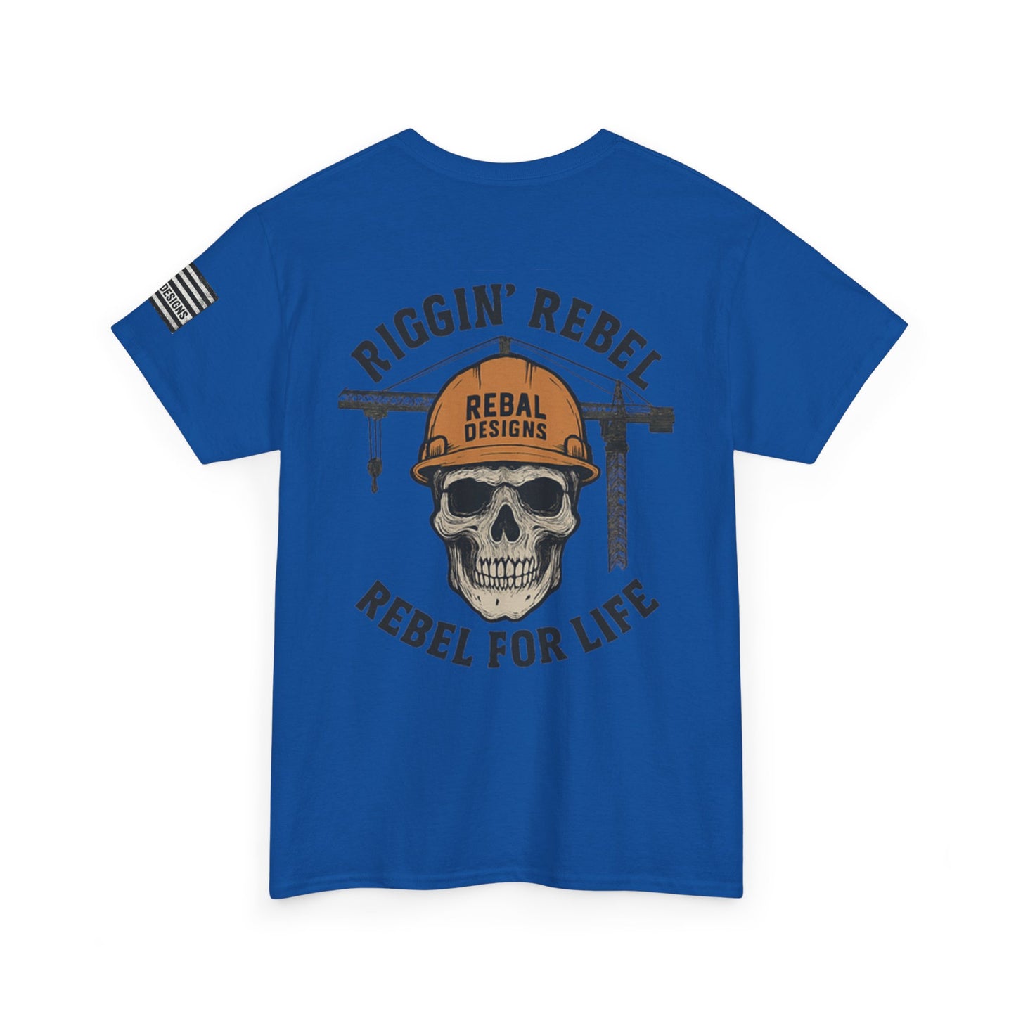 Skull Rebel Tee | Casual Unisex Cotton T-Shirt for Construction Lovers, Gift for Father's Day, Birthday, Everyday Wear, Rebels