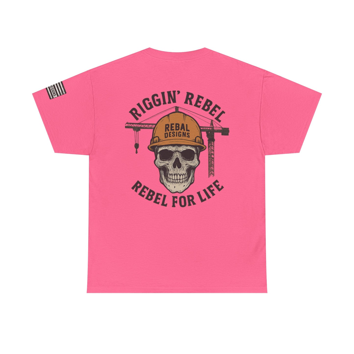 Skull Rebel Tee | Casual Unisex Cotton T-Shirt for Construction Lovers, Gift for Father's Day, Birthday, Everyday Wear, Rebels