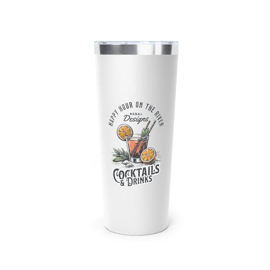 Cocktail Hour Copper Tumbler - Insulated Drinkware for Happy Hour, Outdoor Parties, Tailgating, Gift Idea
