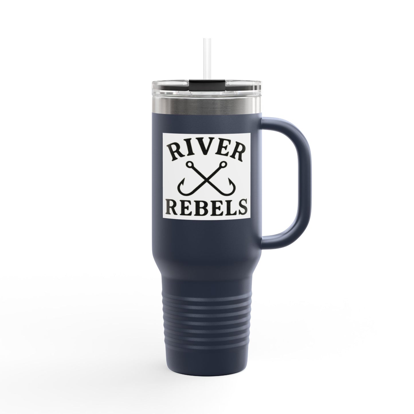 Insulated Travel Mug, 40oz - Perfect for Adventurers, Camping, Personalized Gift, Road Trips, Festivals, River Rebels Theme