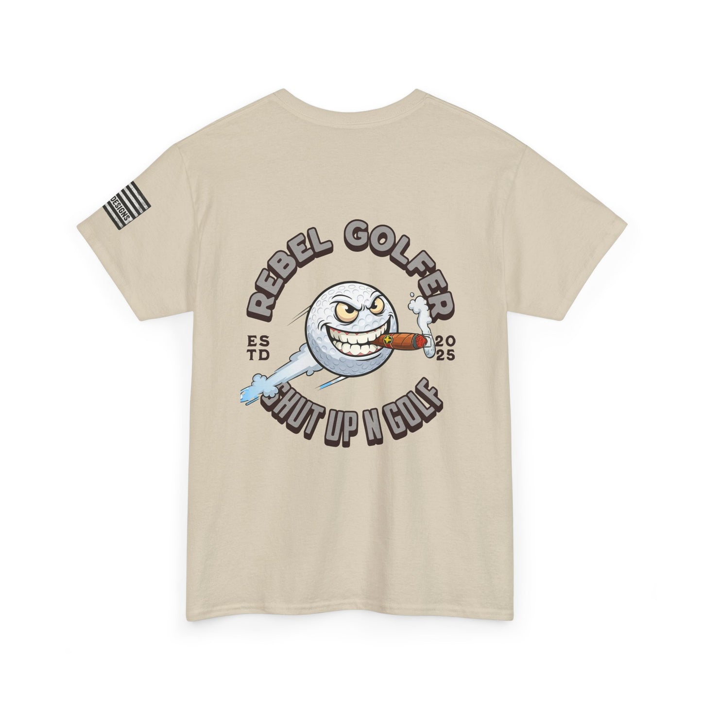 Rebel Golfer Unisex Heavy Cotton Tee - Fun Golf Shirt for Enthusiasts, Perfect Gift for Golf Lovers, Sportswear, Casual Tee, Golfing Apparel