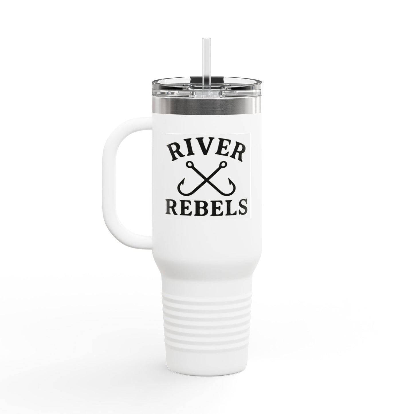 Insulated Travel Mug, 40oz - Perfect for Adventurers, Camping, Personalized Gift, Road Trips, Festivals, River Rebels Theme