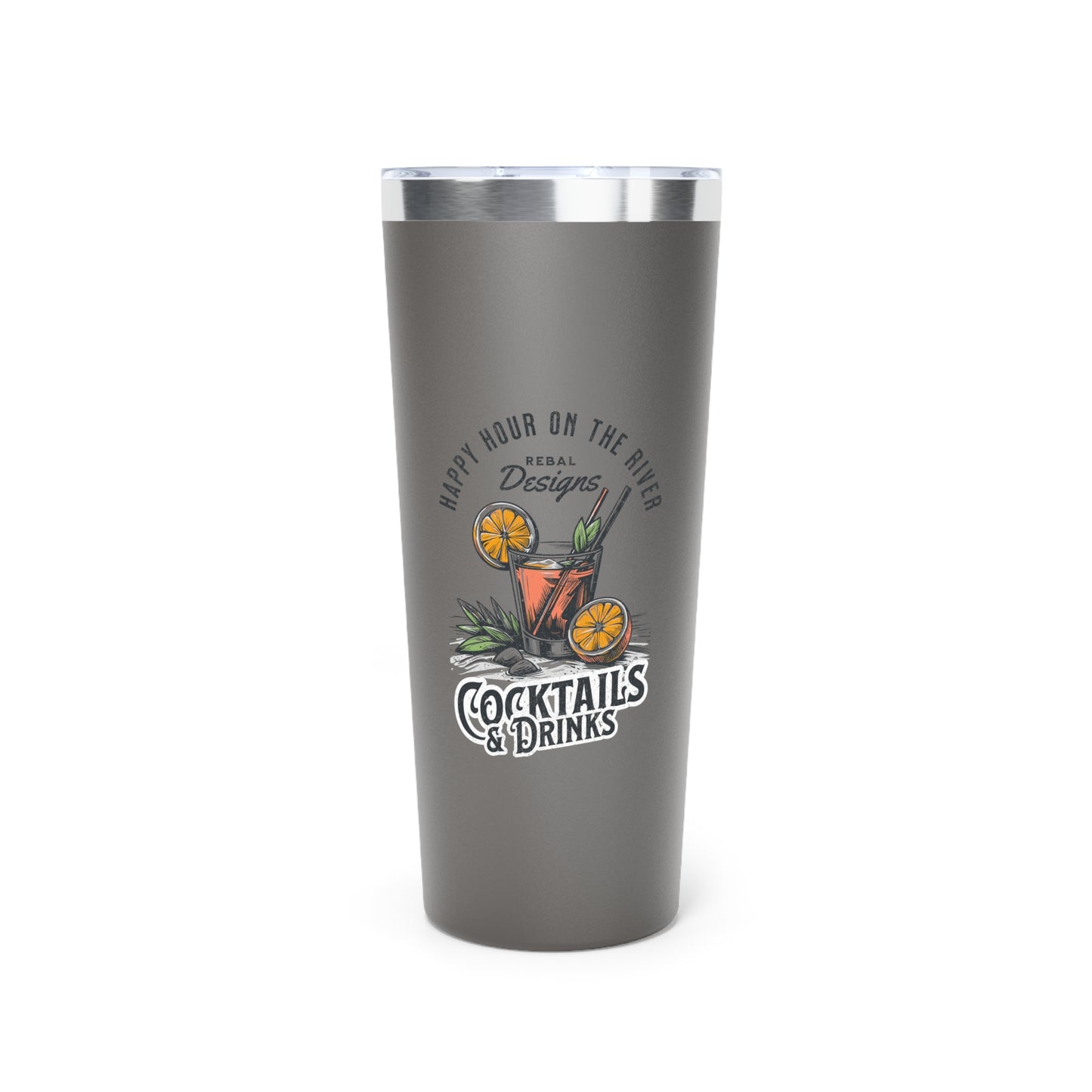 Cocktail Hour Copper Tumbler - Insulated Drinkware for Happy Hour, Outdoor Parties, Tailgating, Gift Idea
