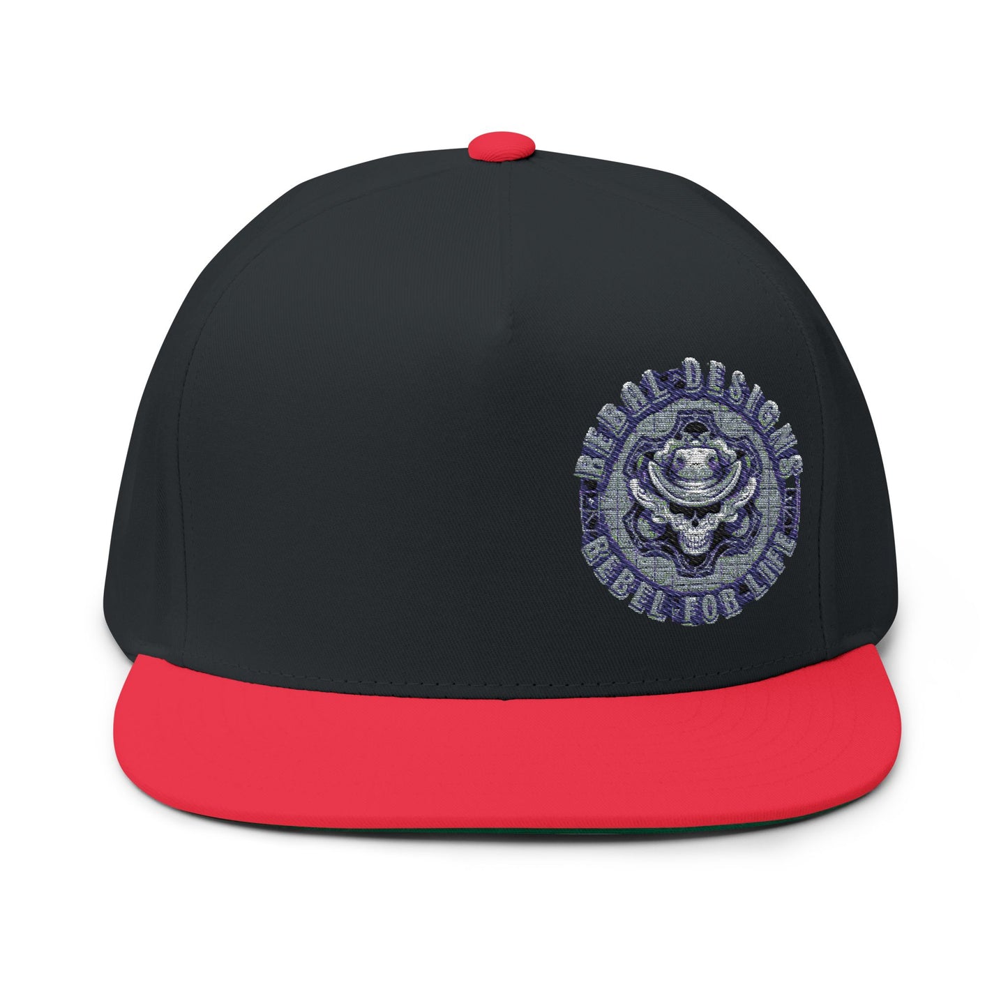 Embroidered Flat Bill Cap - Stylish Headwear for Trendsetters, Casual Wear, Gifts for Him, Street Style