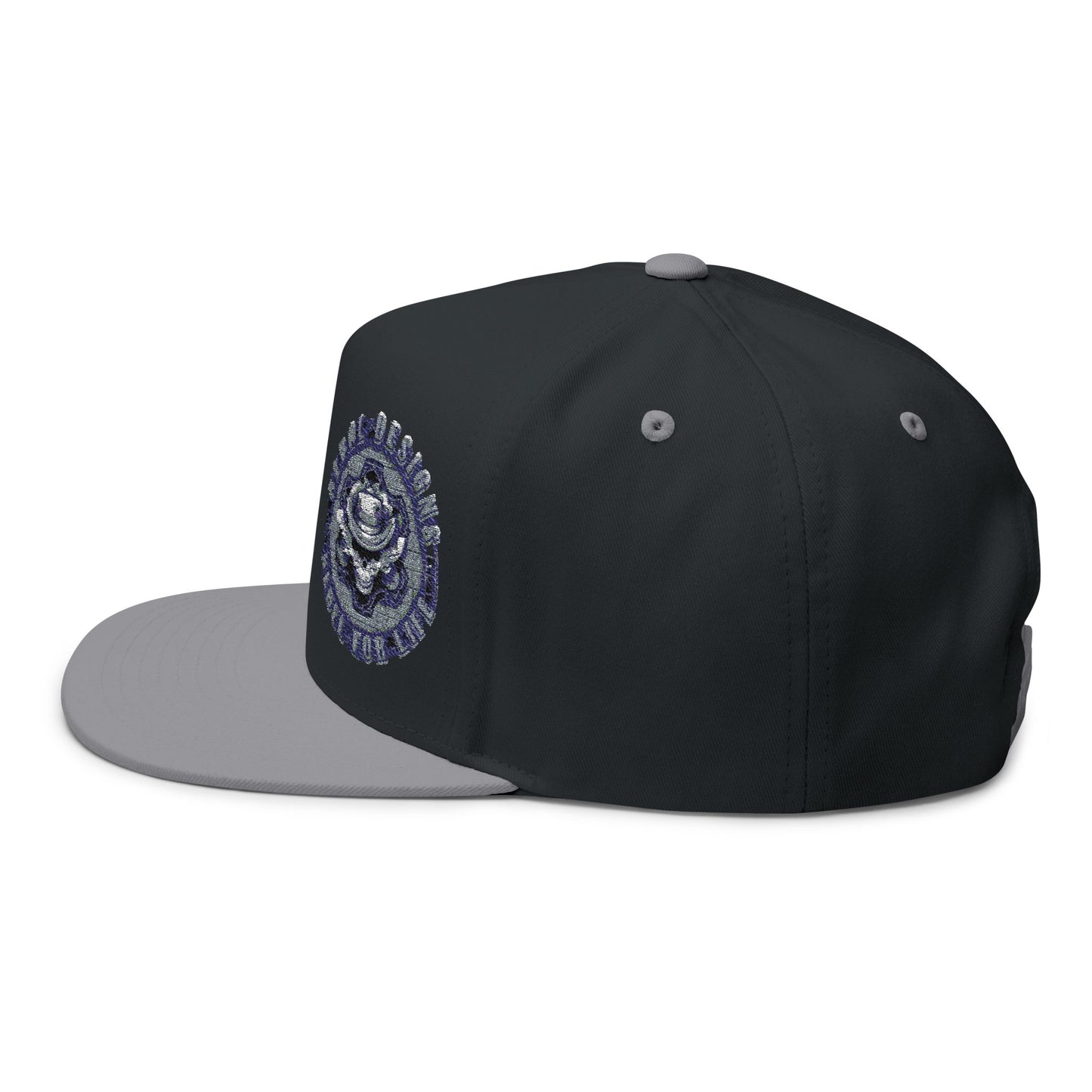 Embroidered Flat Bill Cap - Stylish Headwear for Trendsetters, Casual Wear, Gifts for Him, Street Style