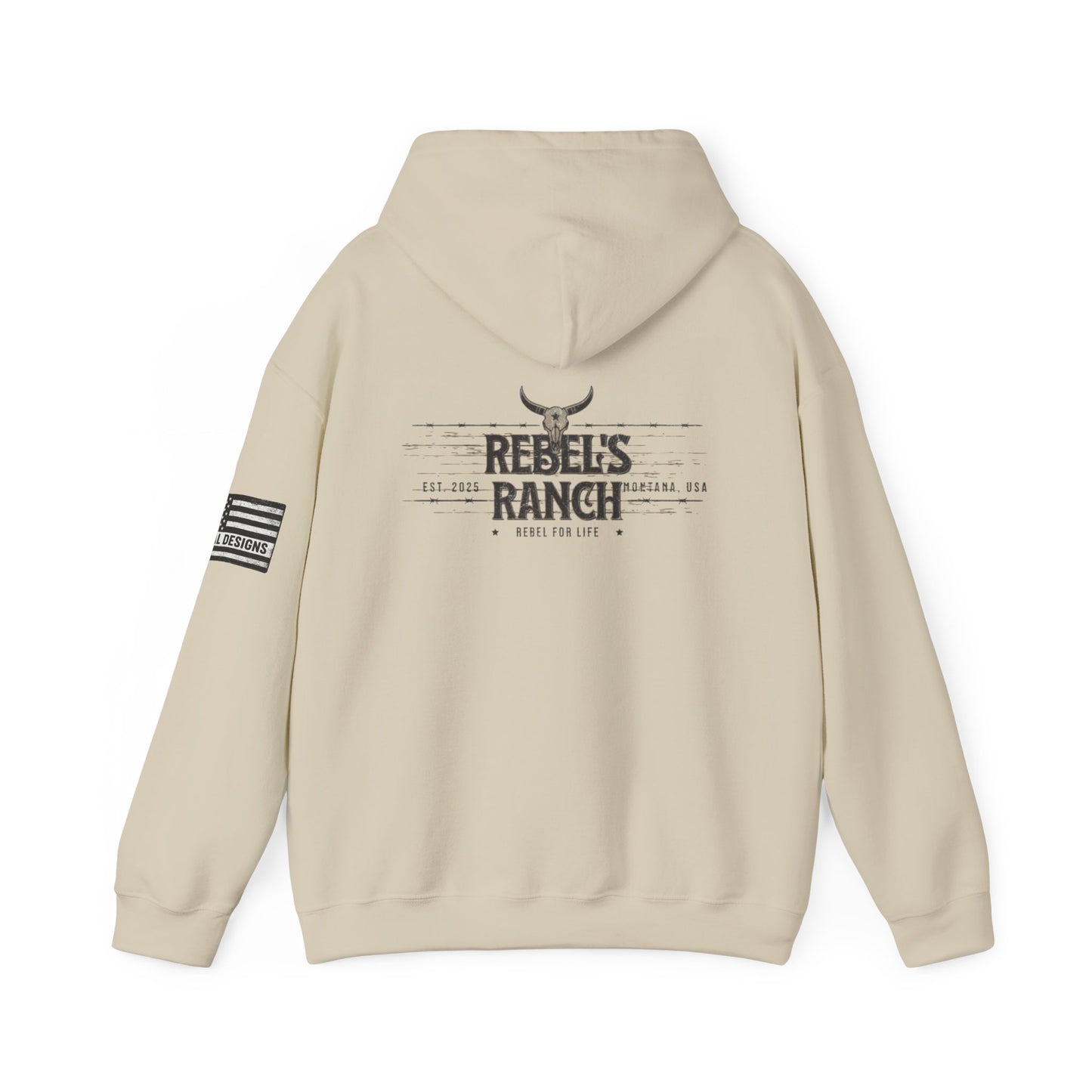 Rebels Ranch Hooded Sweatshirt | Cozy Casual Wear, Unisex Gift for Outdoorsy Friends, Perfect for Events and Relaxation