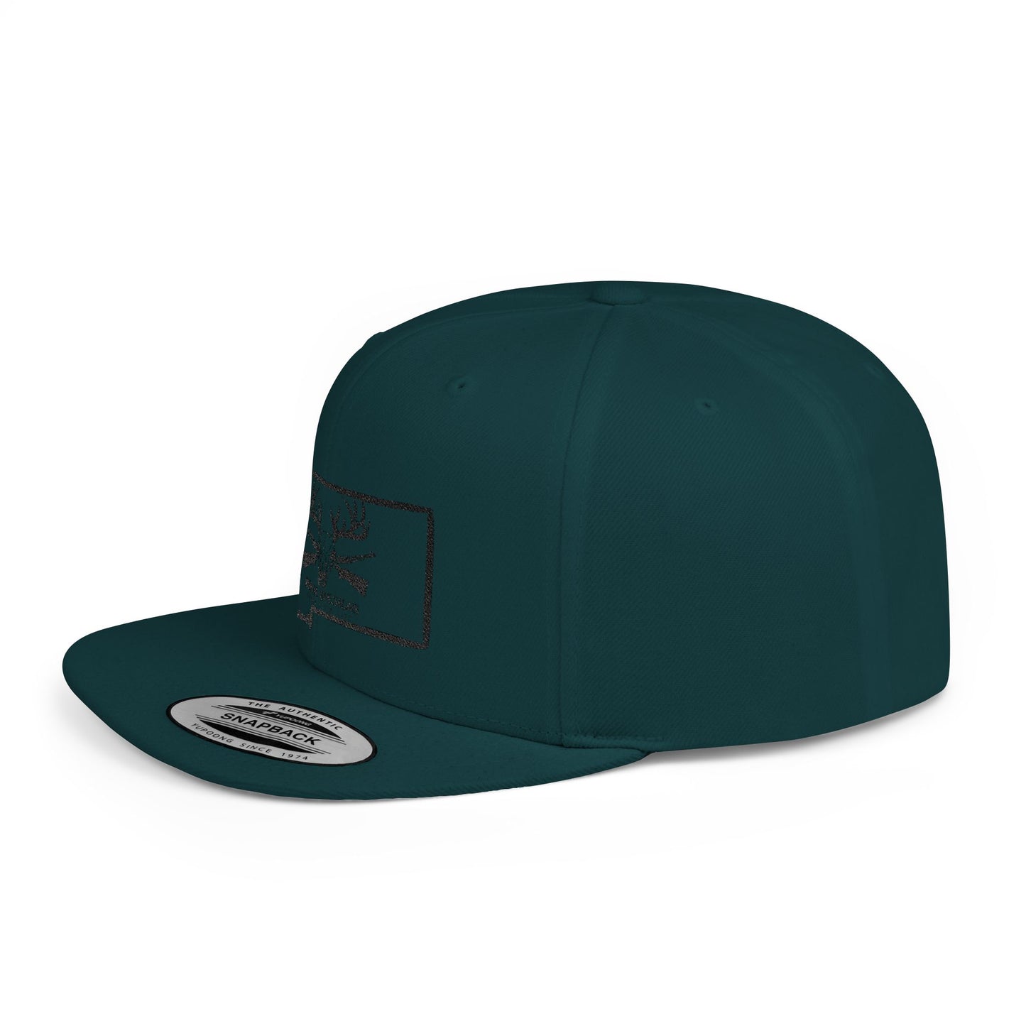 Montana Deer Snapback Hat | Flat Bill Cap, Outdoor Gear, Hunting Apparel, Gift for Him, Road Trip Accessory