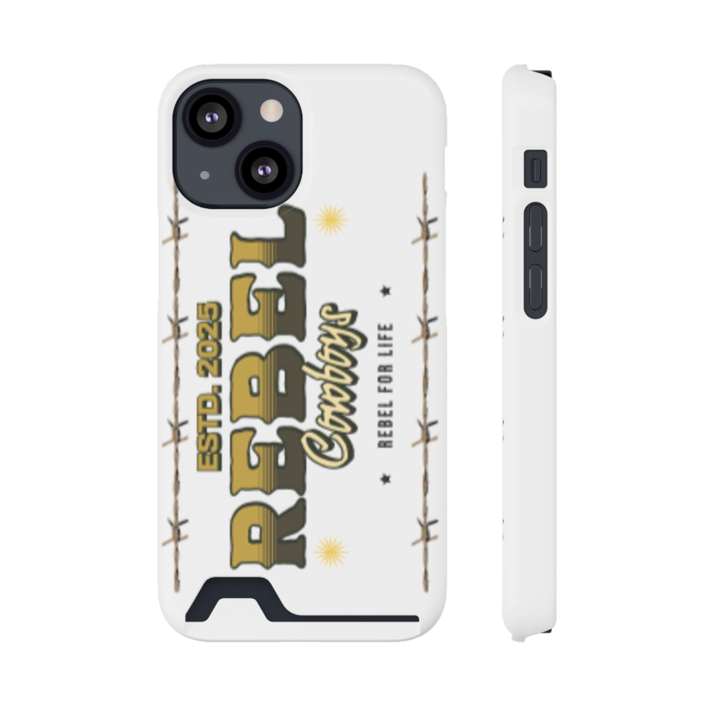 Rebel Cowboys Phone Case, Trendy Card Holder Cover for Western Lovers, Gift for Cowpoke Enthusiasts, Rebel For Life, Unique Tech Accessory