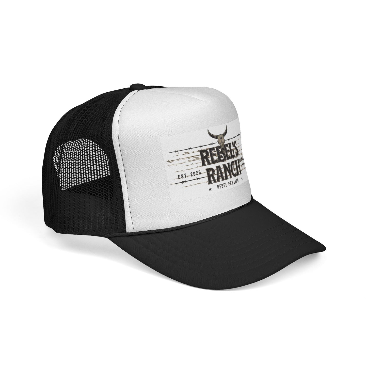 Rebels Ranch Trucker Cap | Rustic Outdoor Hat, Western Style, Farm Life Gear, Country Music Accessory, Gift for Him/Her