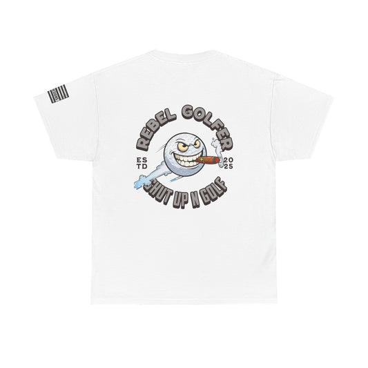 Rebel Golfer Unisex Heavy Cotton Tee - Fun Golf Shirt for Enthusiasts, Perfect Gift for Golf Lovers, Sportswear, Casual Tee, Golfing Apparel