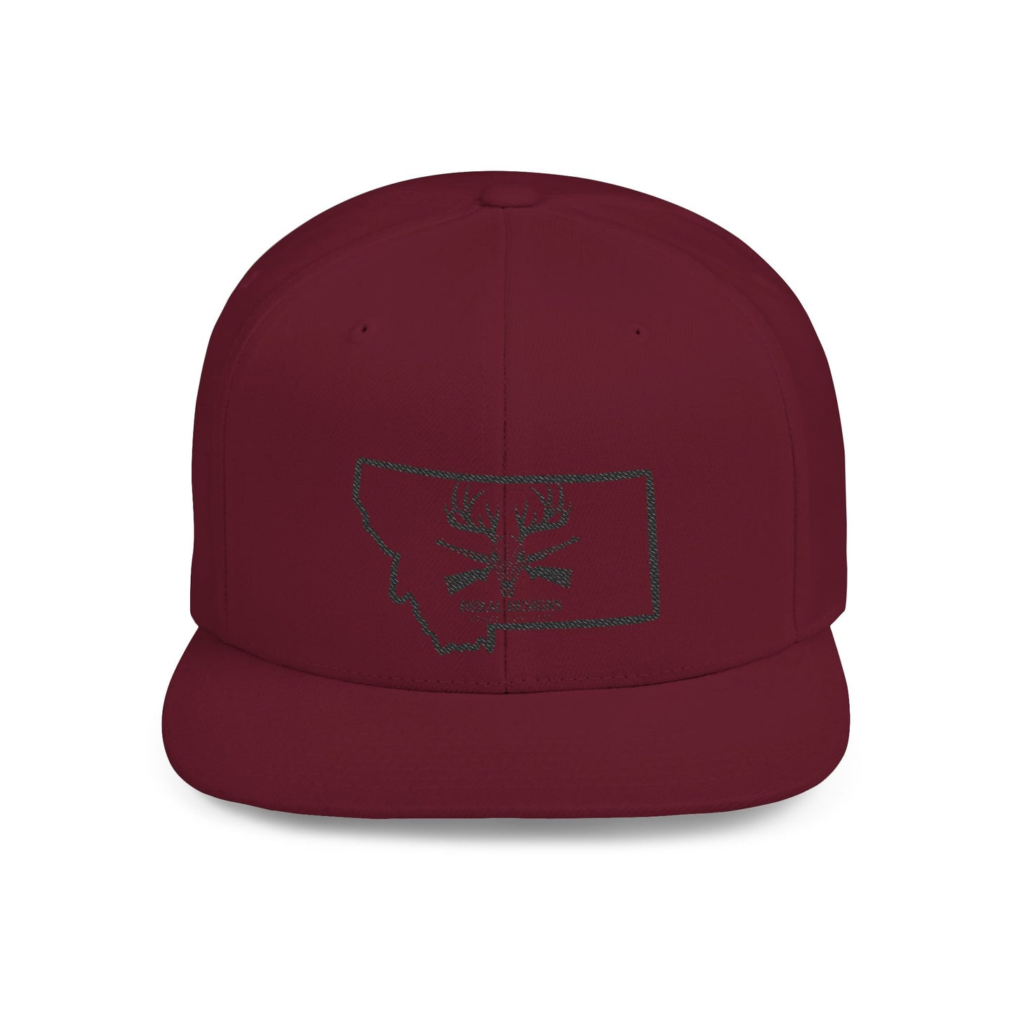 Montana Deer Snapback Hat | Flat Bill Cap, Outdoor Gear, Hunting Apparel, Gift for Him, Road Trip Accessory